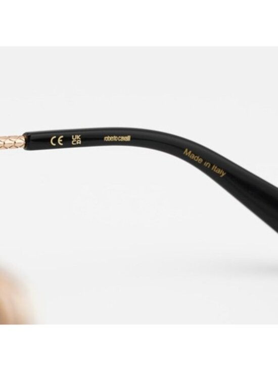 Roberto Cavalli SRC079M 8FCG Sunglasses Gold Butterfly Frame, Brown Lenses main image 4